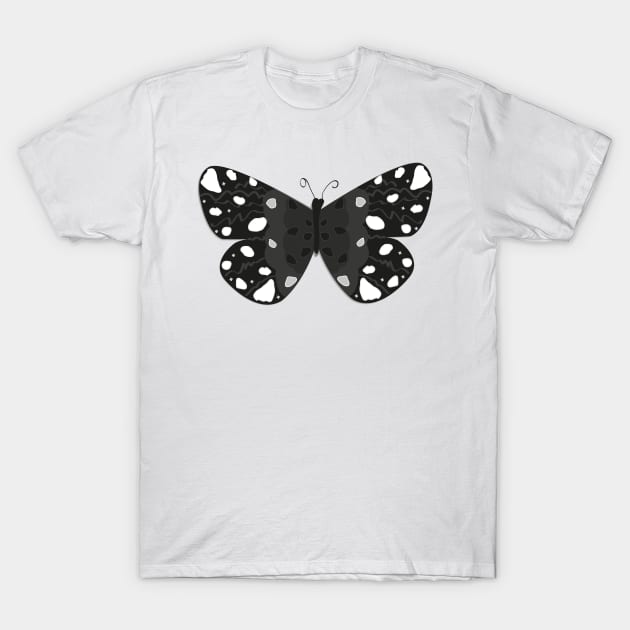 Black butterflies T-Shirt by GULSENGUNEL